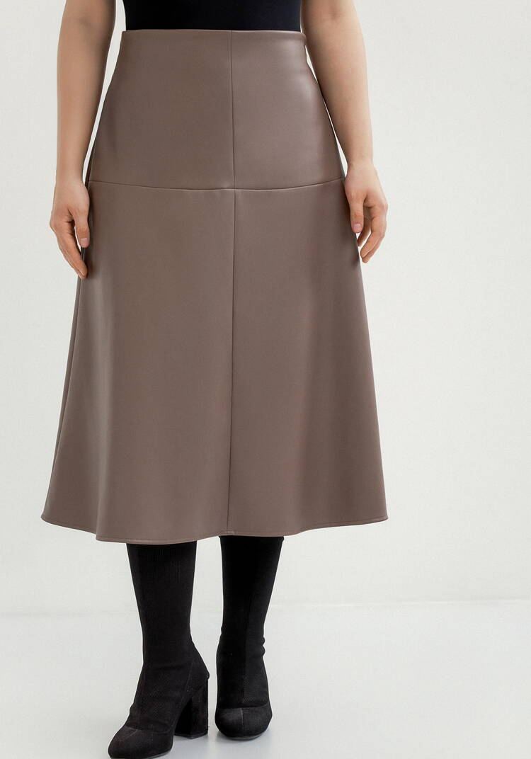 Юбка годе из экокожи шир.  750, рис. 4