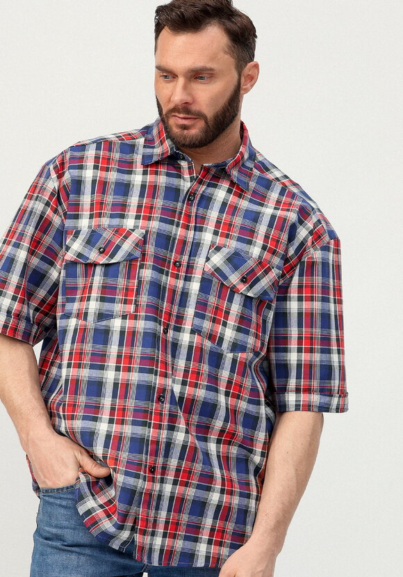 Рубашка с коротким рукавом на пуговицах шир.  580, рис. 9