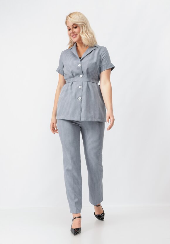 Костюм блуза и брюки в полоску шир.  580, рис. 11