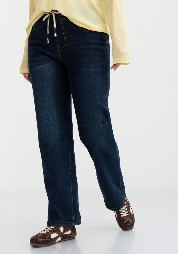 Джинсы утепленные с высокой посадкой шир.  580, рис. 8