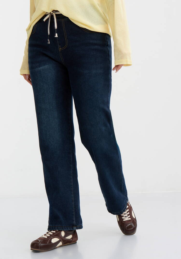 Джинсы утепленные с высокой посадкой шир.  750, рис. 8