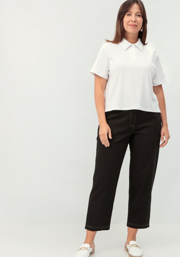 Поло с коротким рукавом из ткани лапша шир.  580, рис. 14