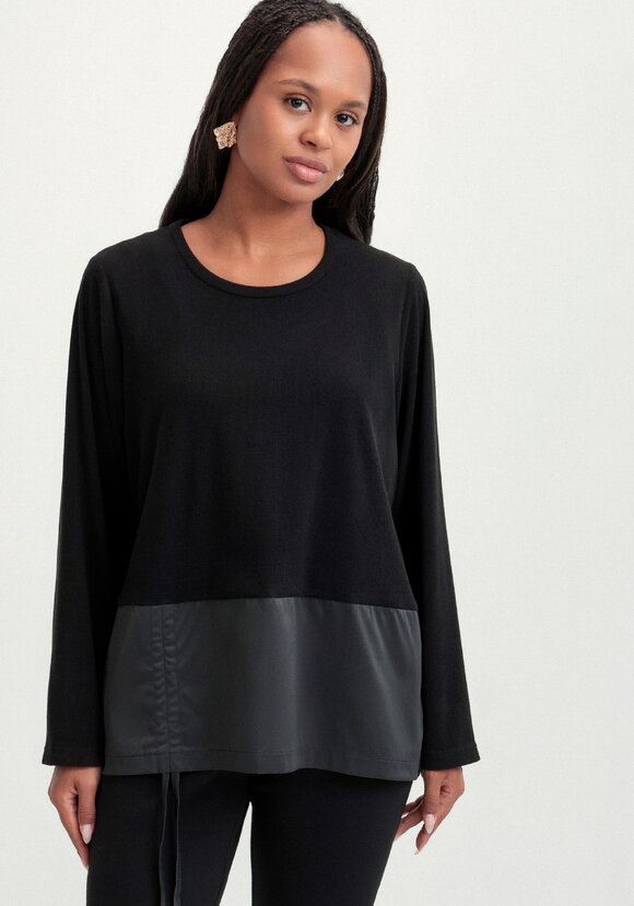 Блуза трикотажная из комбинированной ткани шир.  580, рис. 4