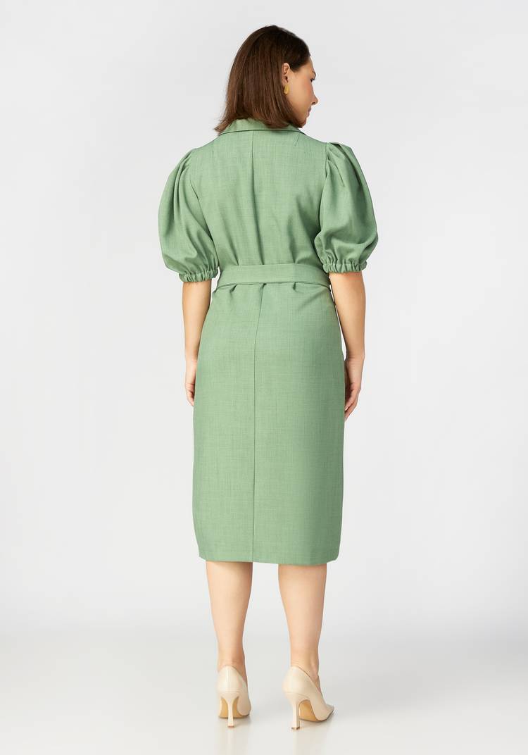 Платье на пуговицах с рукавом фонарик шир.  750, рис. 4