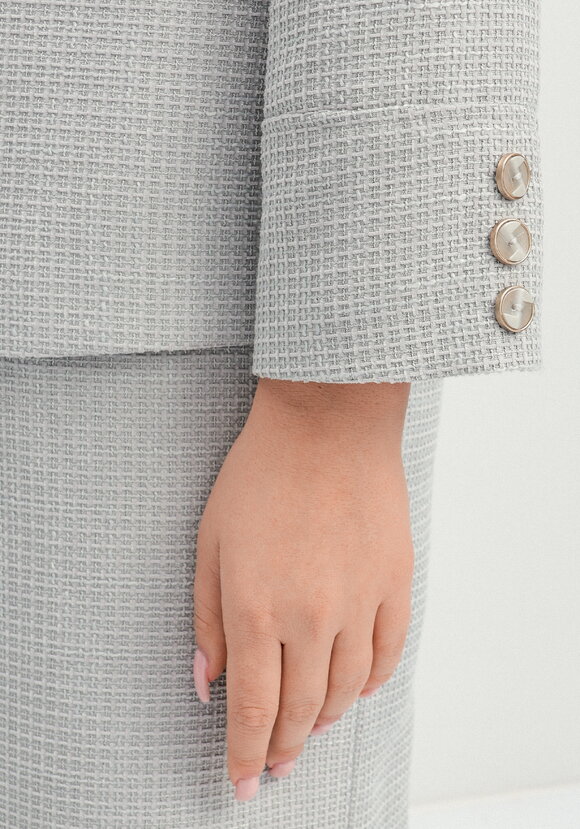 Пиджак из твида однобортный шир.  580, рис. 6