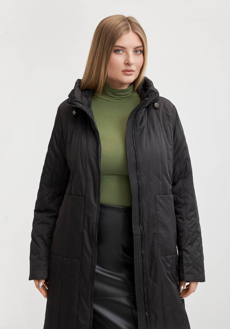 Пальто с фигурной стежкой Стефания шир.  750, рис. 26