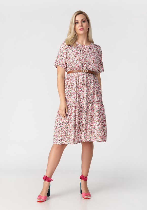 Платье с отрезной талией и коротким рукавом шир.  580, рис. 2