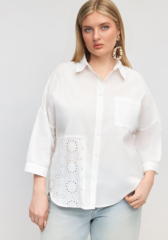 Блуза с вышивкой Ришелье шир.  580, рис. 1