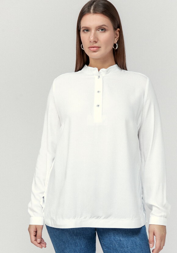 Блуза базовая с планкой на груди шир.  580, рис. 12