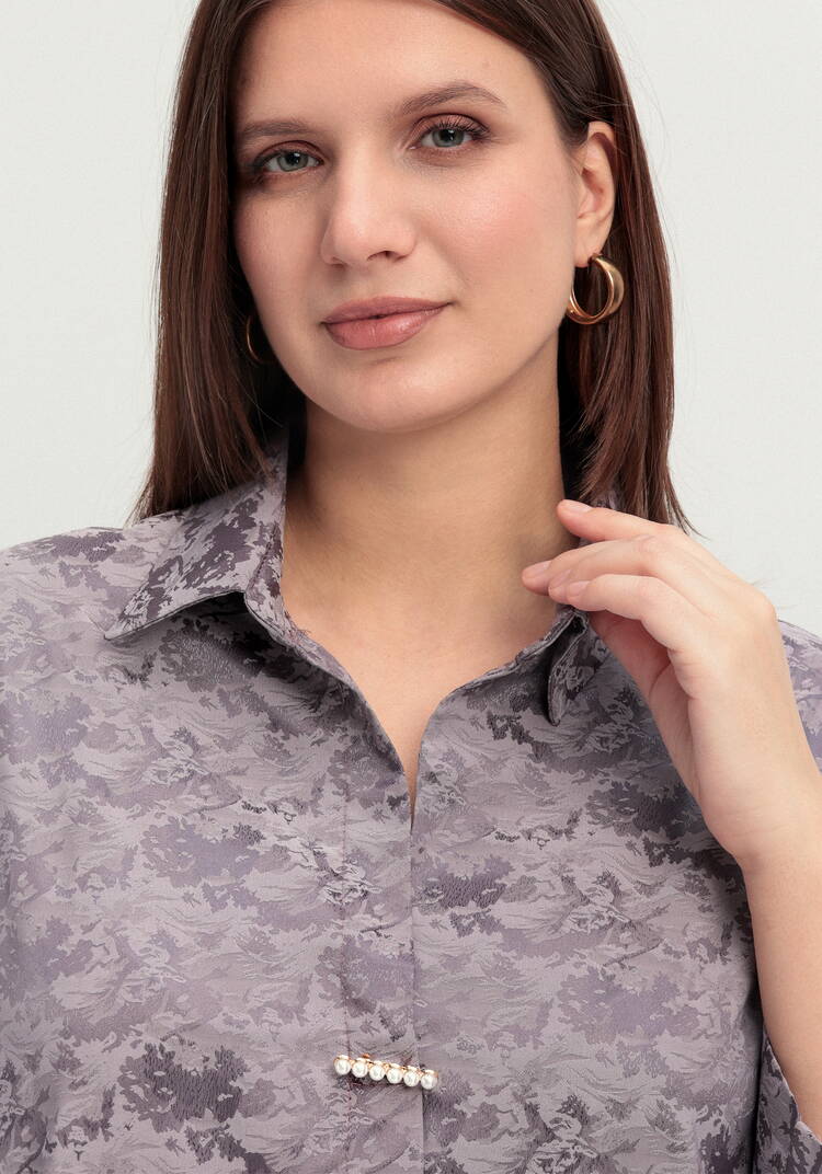 Блуза из шелка с рисунком шир.  750, рис. 20