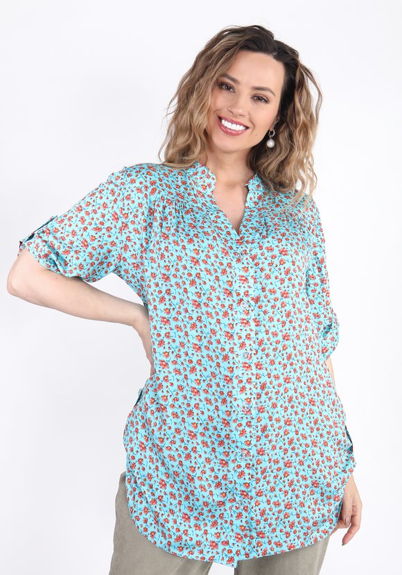 Блуза-рубашка Аленький цветочек шир.  580, рис. 2