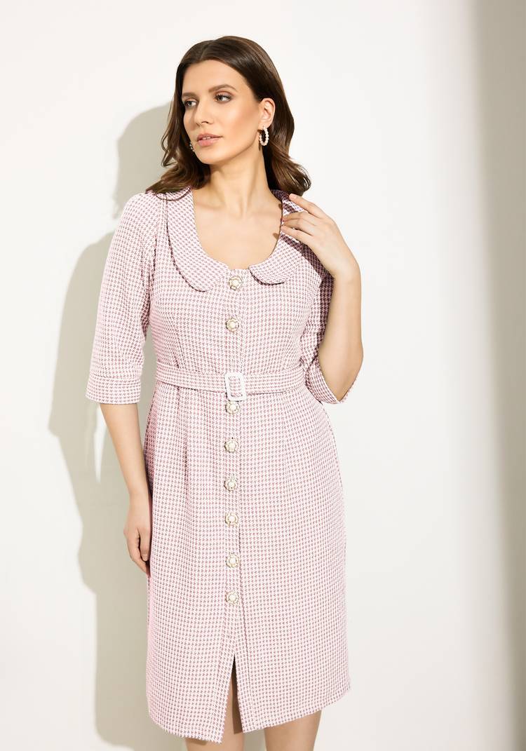 Платье на пуговицах с поясом в комплекте шир.  750, рис. 8