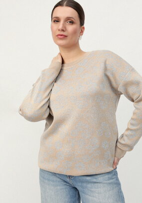 Джемпер с цветочным орнаментом из метанити