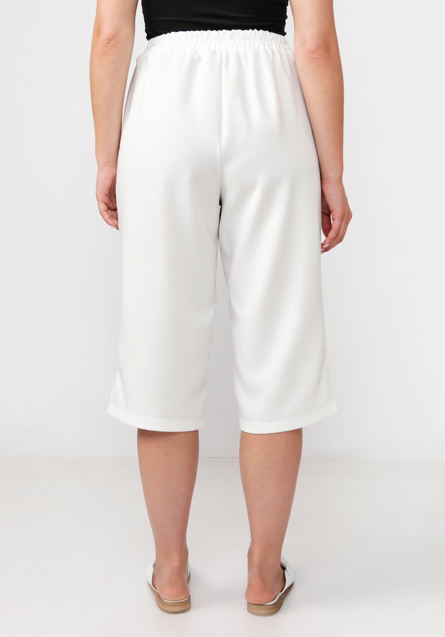 Капри с карманами прямого кроя Mio Imperatrice, цвет белый, размер 52 - фото 9