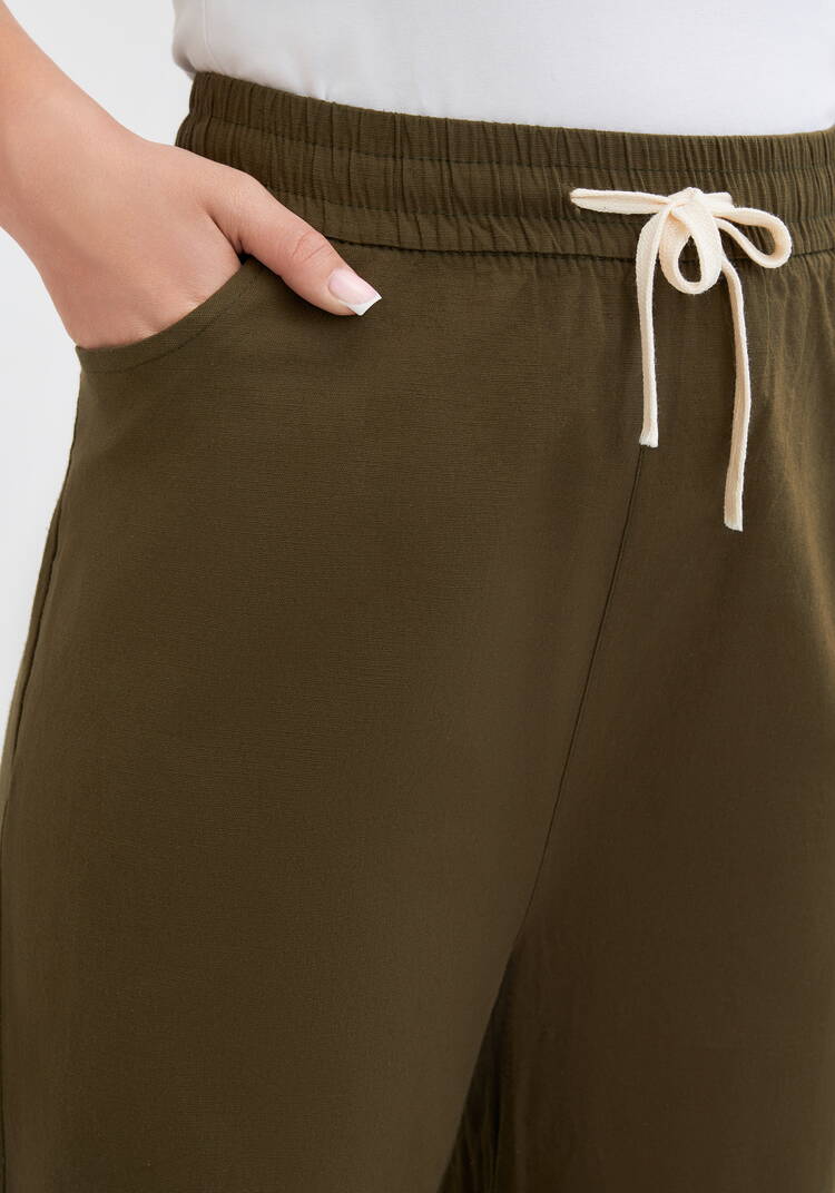 Брюки на резинке по поясу, прямые Симона шир.  750, рис. 17