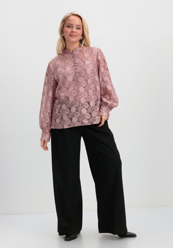 Блуза ажурная с цветочным принтом шир.  580, рис. 2