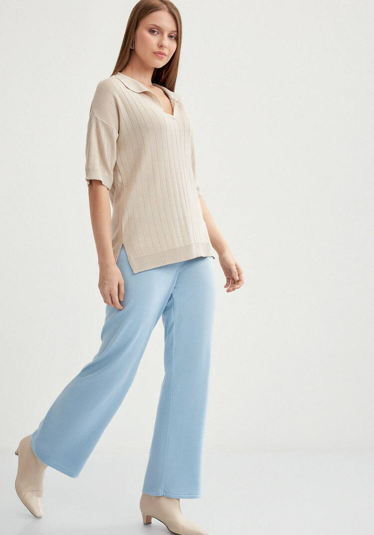 Брюки прямого кроя на широкой резинке шир.  750, рис. 26