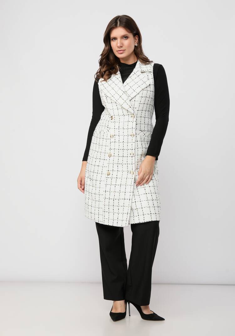 Платье -жилет с английским воротником шир.  750, рис. 10