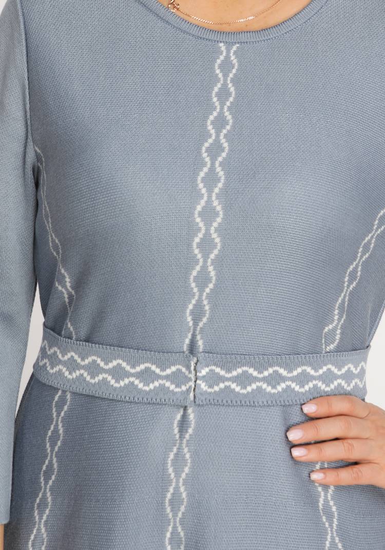 Платье А-силуэта с поясом в комплекте шир.  750, рис. 7