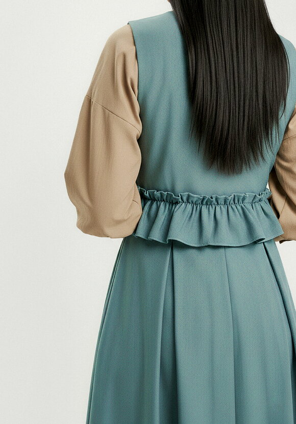 Сарафан с рюшей на спинке шир.  580, рис. 22