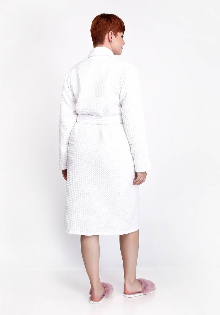 Халат вафельный в крупную клетку шир.  750, рис. 3