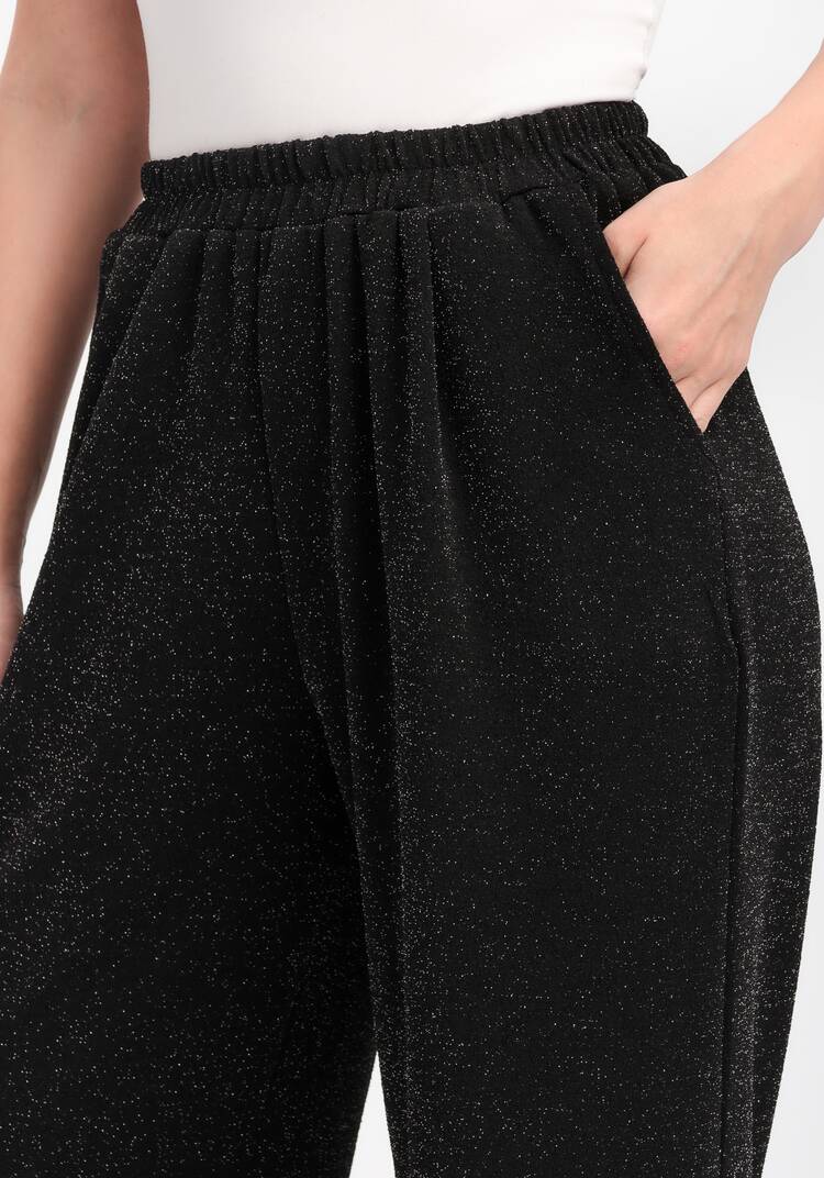 Брюки прямые с люрексом шир.  750, рис. 4