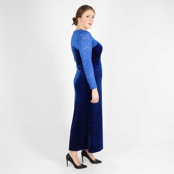 Платье-макси с гипюровой вставкой шир.  580, рис. 3