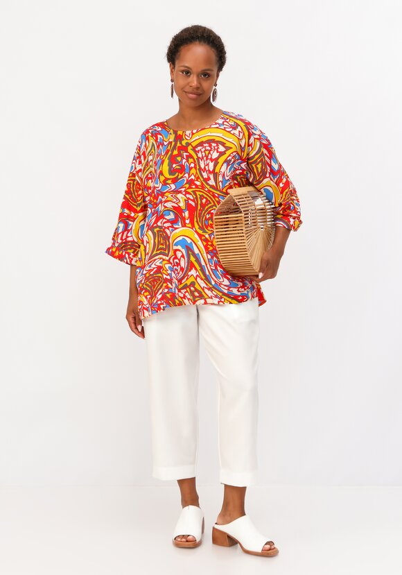 Блуза  с цельнокроеным рукавом шир.  580, рис. 17