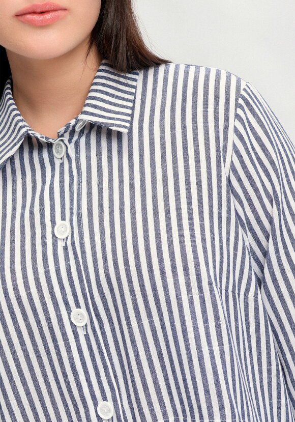 Платье-рубашка в полоску прямого силуэта шир.  580, рис. 14