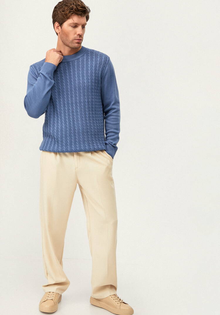 Джемпер с косами на передней полочке шир.  750, рис. 9