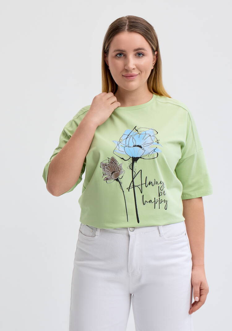 Футболка с флоральным принтом шир.  750, рис. 11