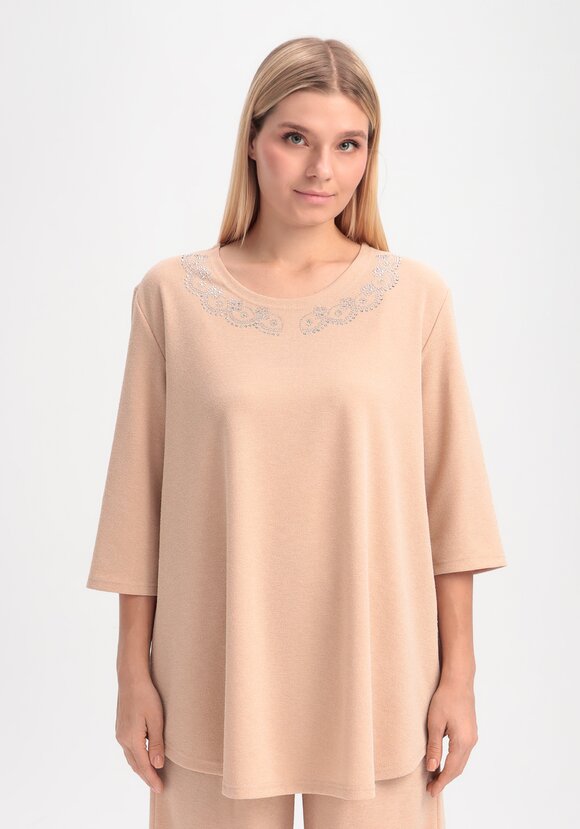 Туника с люрексом и декором из страз шир.  580, рис. 28