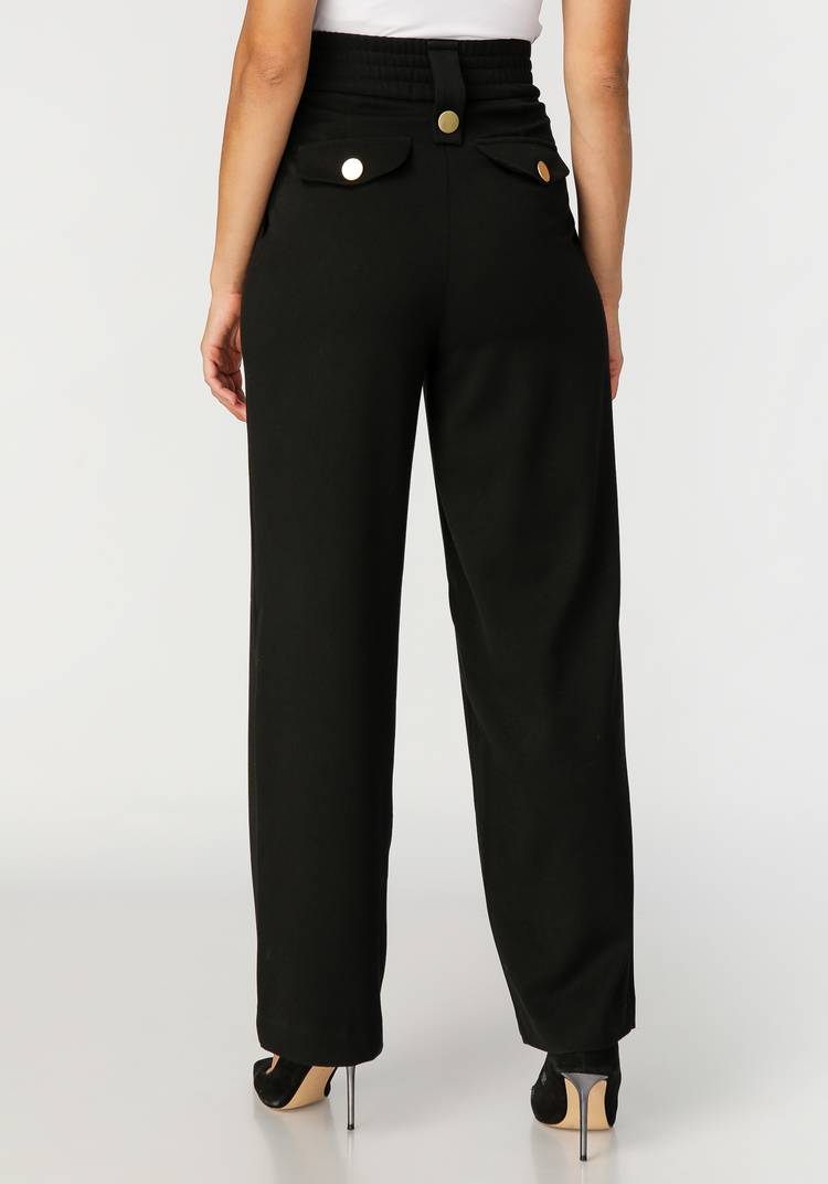 Брюки женские с декоративными пуговицами шир.  750, рис. 3