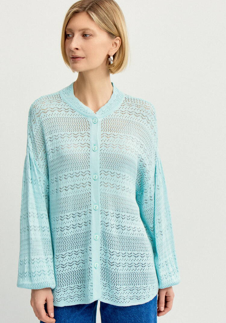 Блуза женская с пышным рукавом шир.  750, рис. 10