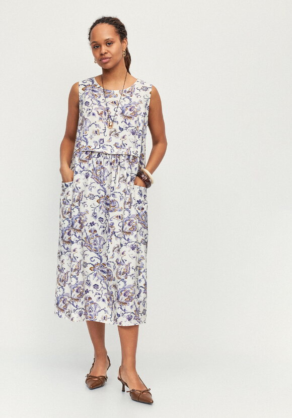 Сарафан изо льна с карманами Аурелия шир.  580, рис. 16