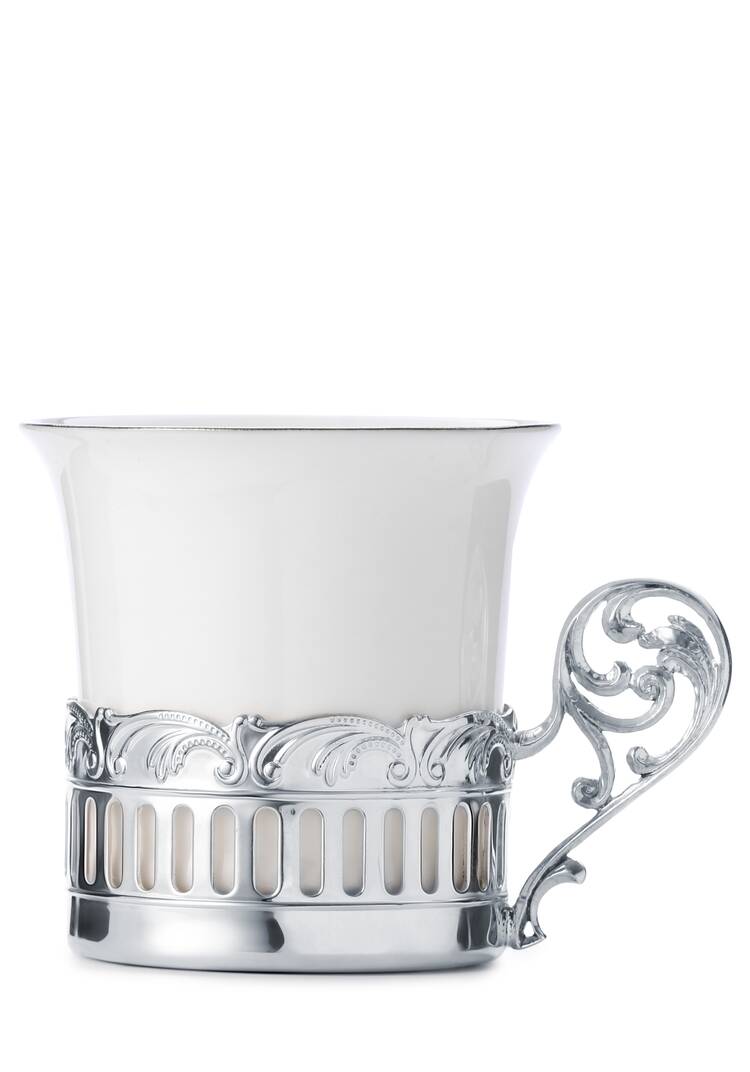 Кофейная чашка Богема фарфор, серебро шир.  750, рис. 4