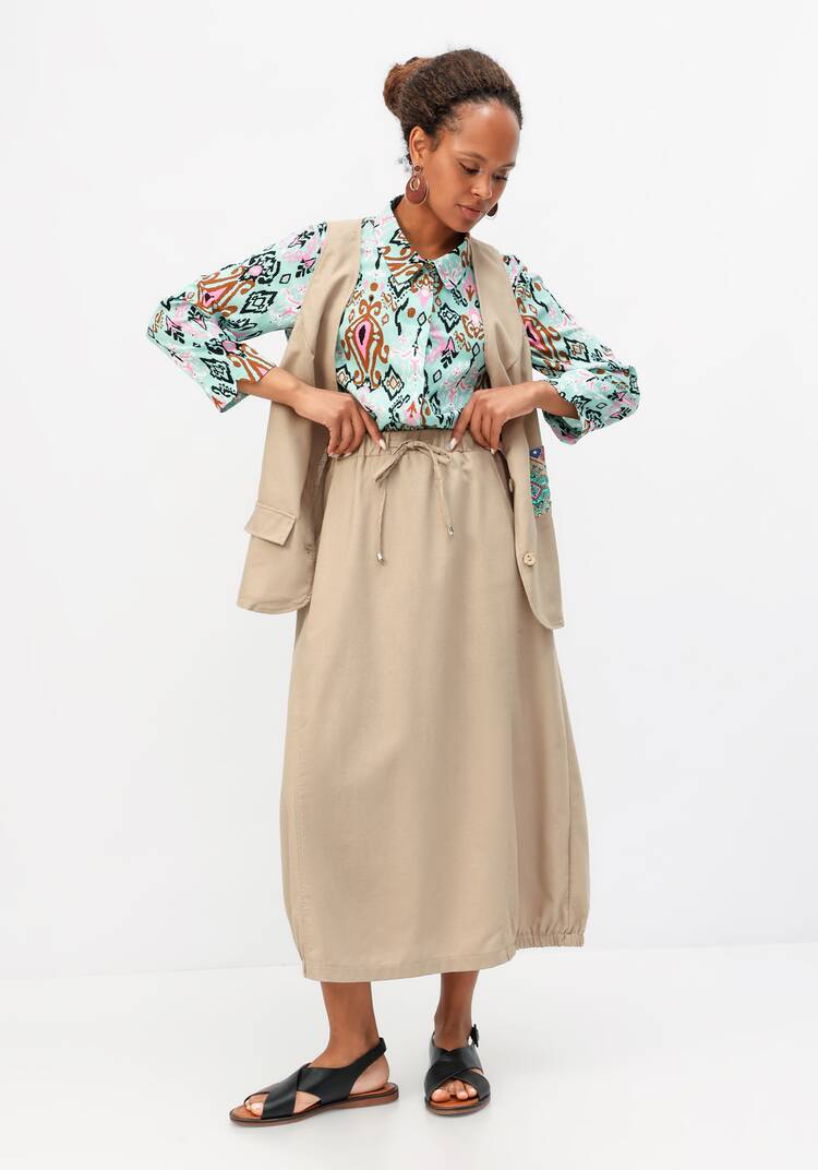 Юбка с эластичной лентой на талии и по низу шир.  750, рис. 14