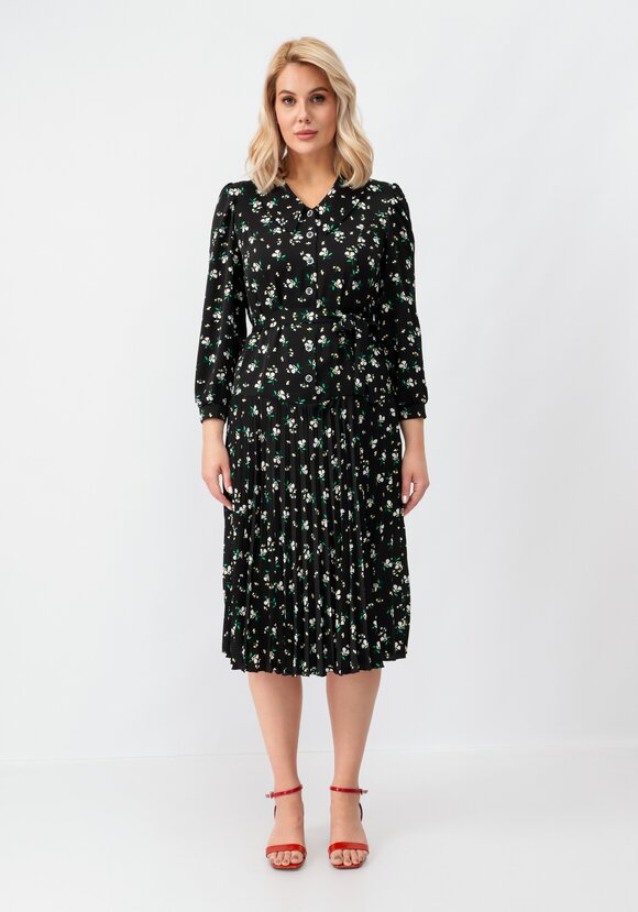 Платье прямого силуэта с юбкой-плиссе шир.  580, рис. 11