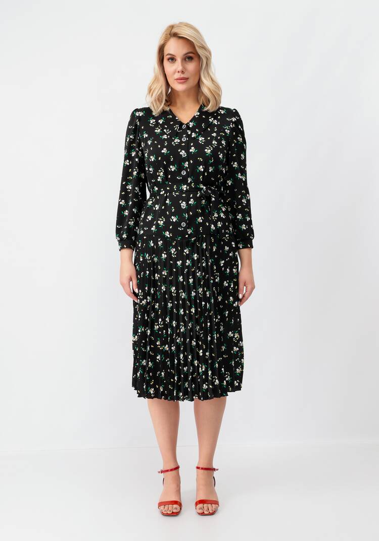 Платье прямого силуэта с юбкой-плиссе шир.  750, рис. 11