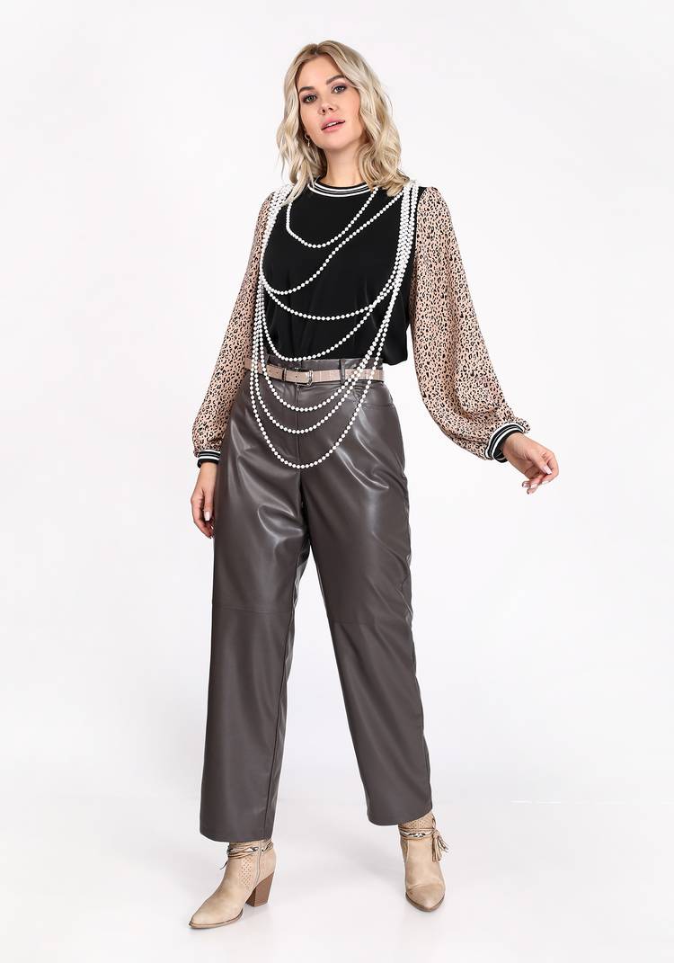 Блуза с контрастным свободным рукавом шир.  750, рис. 8