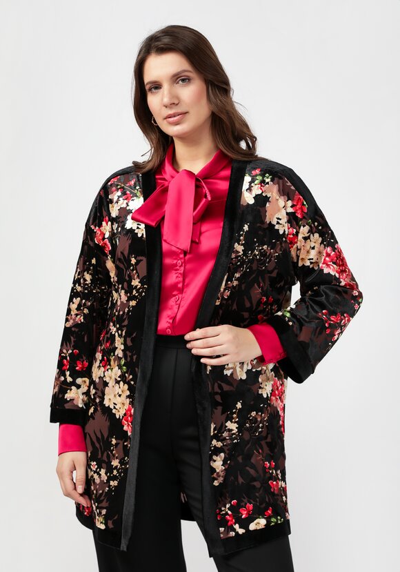 Кардиган-накидка со свободными рукавами шир.  580, рис. 1