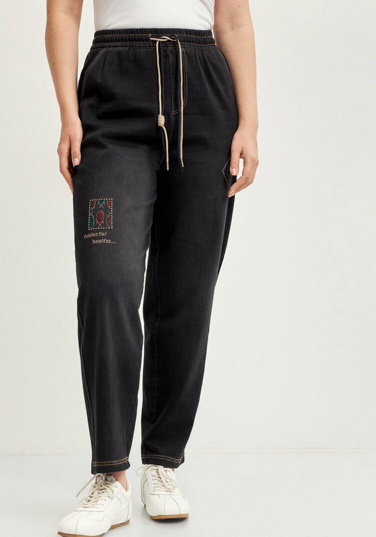 Брюки бананы с миниатюрной вышивкой шир.  750, рис. 13