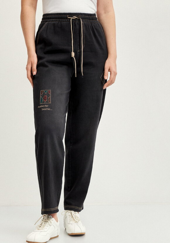 Брюки бананы с миниатюрной вышивкой шир.  580, рис. 13