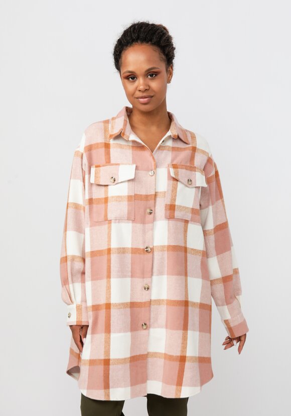 Рубашка удлиненная в клетку Венди шир.  580, рис. 10