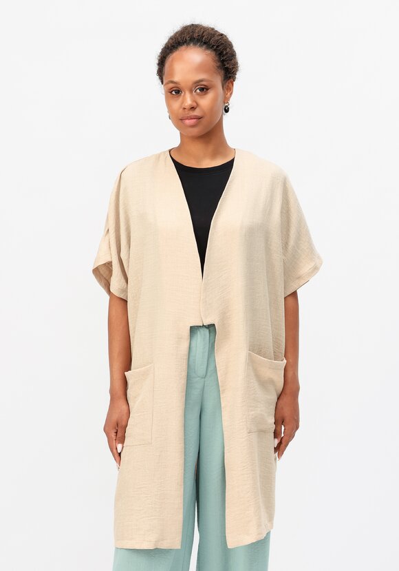 Кардиган-накидка оверсайз со спущенным плечом шир.  580, рис. 4