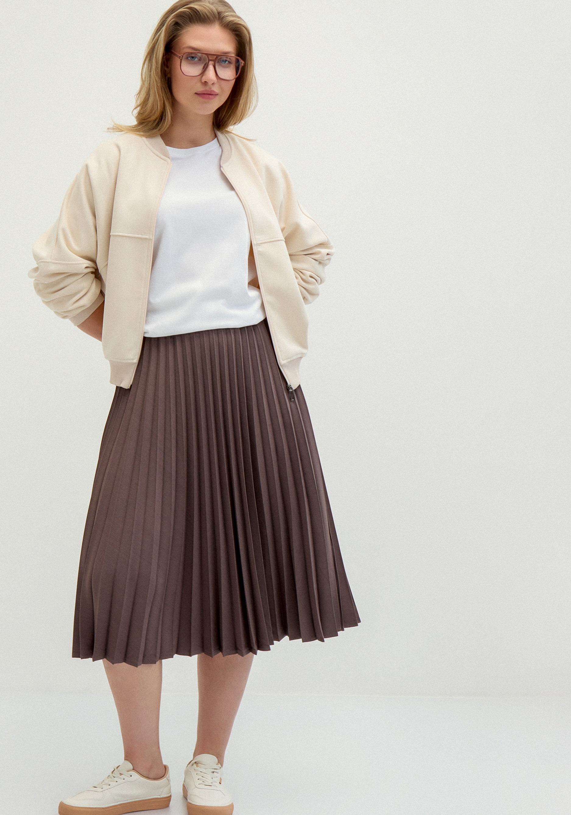 

Юбка-гофре прямая "Оливия", Зеленый