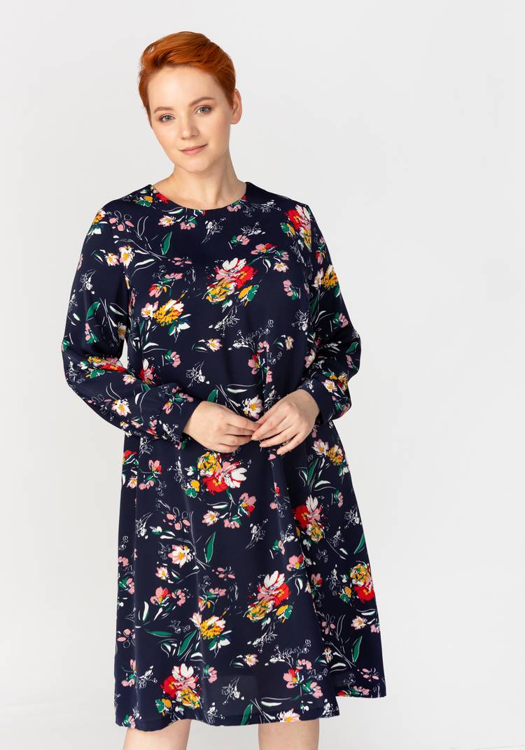 Платье принтованное со съемным воротником шир.  750, рис. 3