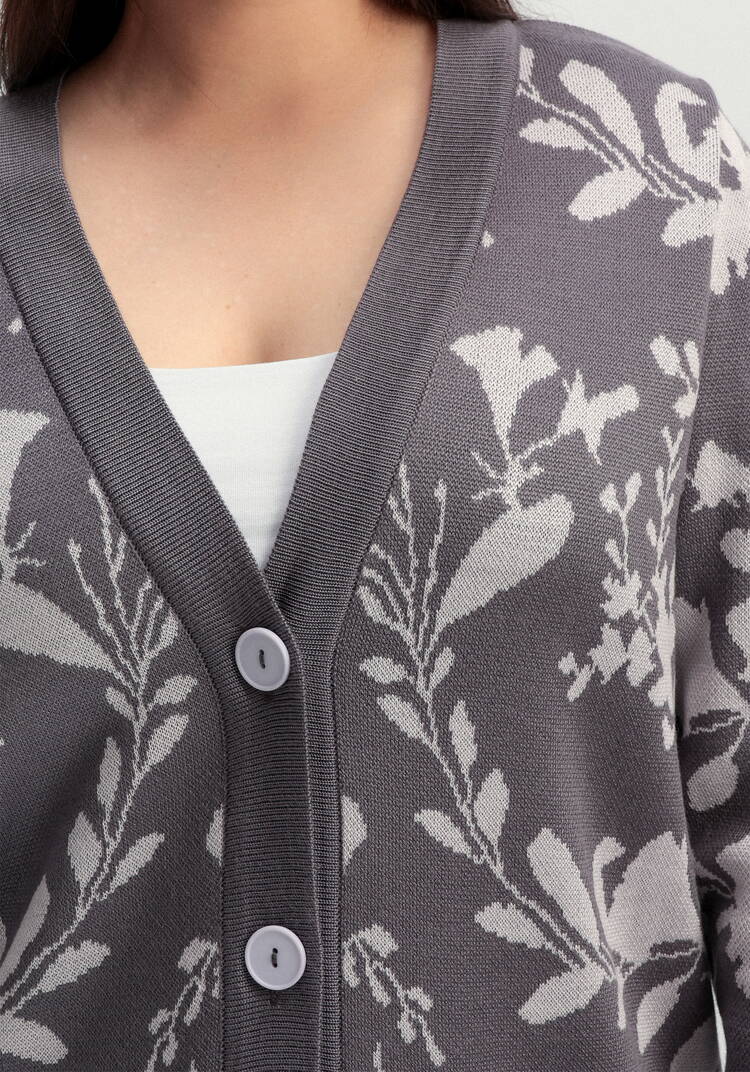 Кардиган с цветочным рисунком шир.  750, рис. 20