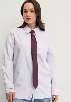 Рубашка хлопковая с шевроном на рукаве