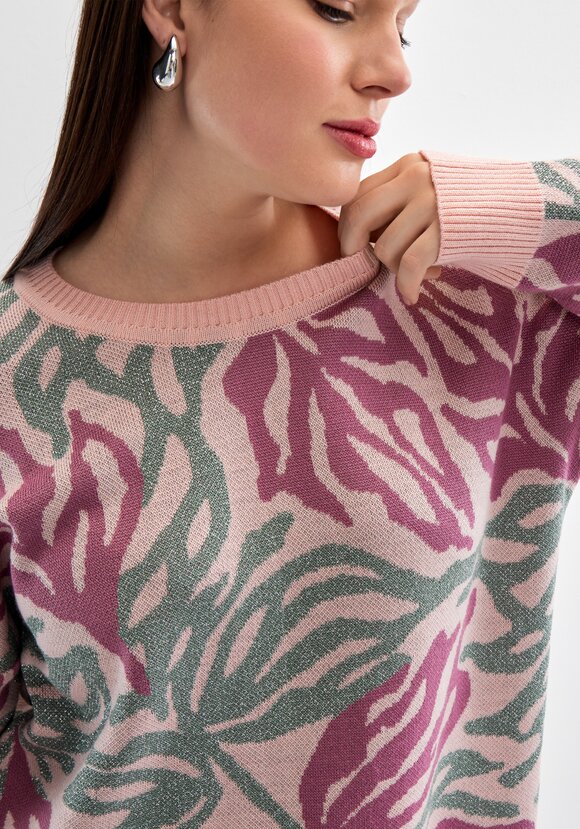 Джемпер с растительным принтом и манжетами шир.  580, рис. 7